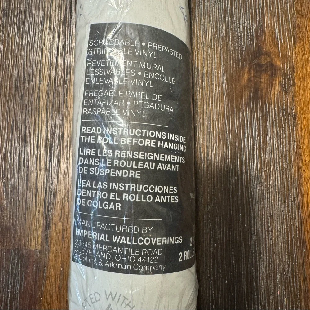 Vintage Imperial Wallcoverings‎ GM1245 New Country Gear Blue Floral Double Roll